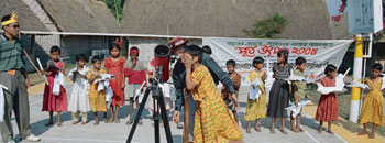 Sun Observation by local children of Tentulia.