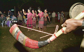 A cultural program by Hajong people.